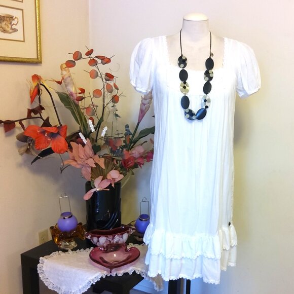 Vintage NEW sandwich jewellery Gray Black White Oval Beads VTG Art Deco Necklace - Picture 7 of 7